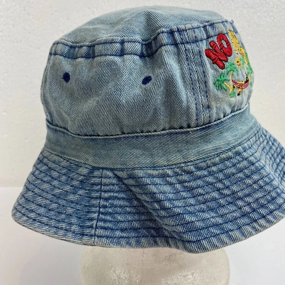 Vintage Denim Panama Cap Hat Jamaica